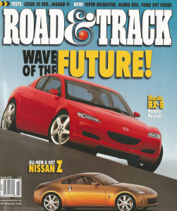 ROAD & TRACK 2001 MAR - RX-8, 350Z, RSX, JAG R1, 787B